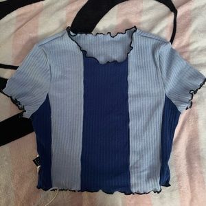 Blue crop top
